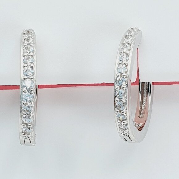 "925 Sterling Silver Cubic Zirconia Earrings, U19254671 - Picture 9 of 10